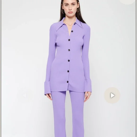 ALC Eleanor Cardigan Sweater Top Amethyst Purple Pristine XS - Picture 2 of 5